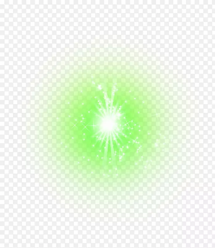 绿色星光光芒效果元素