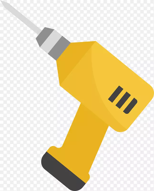卡通劳动工具电钻矢量素材