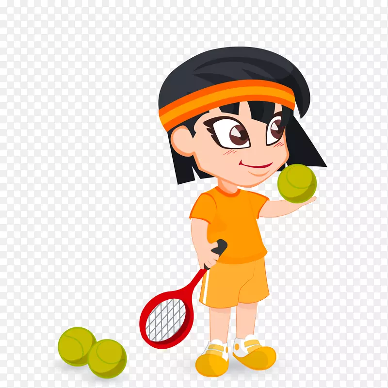 打网球的人物设计