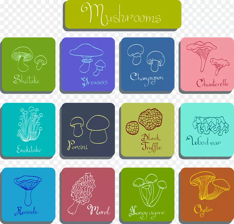 蘑菇图案素材