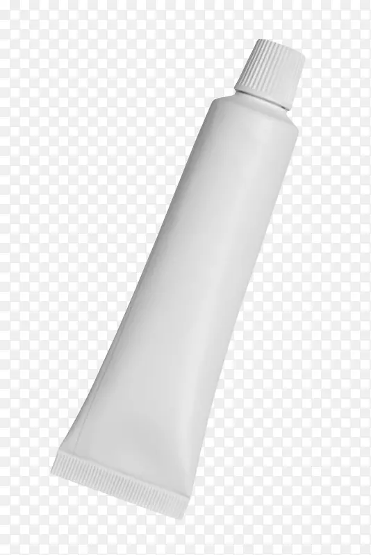 纯白色包装的牙膏管实物