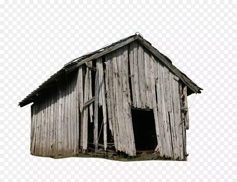 破旧木板老房子
