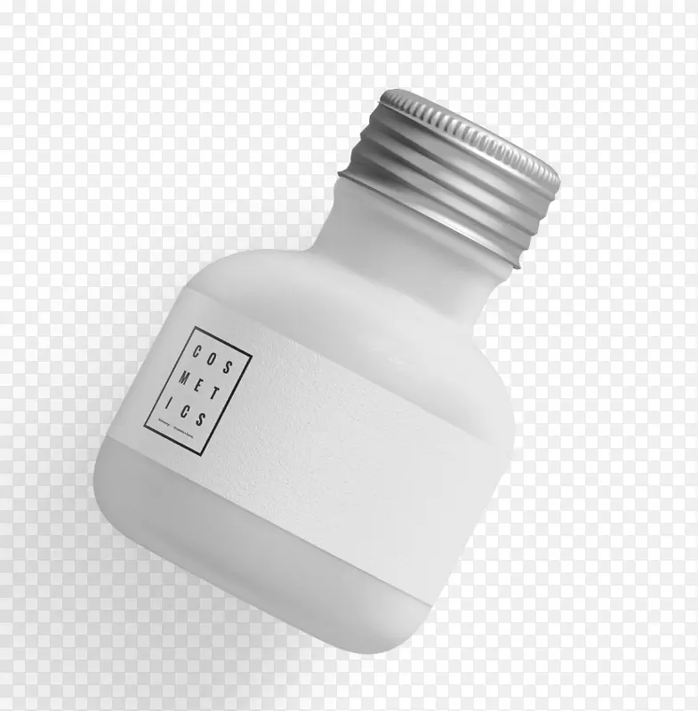 白色瓶子实物图PNG下载