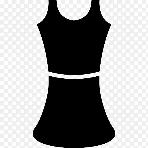 时尚的黑色连衣裙图标