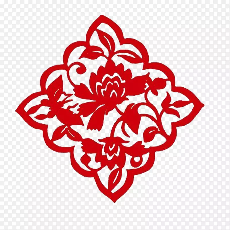 新年窗花剪纸图案PNG图片素材下载_图片编号7428299-PNG素材网