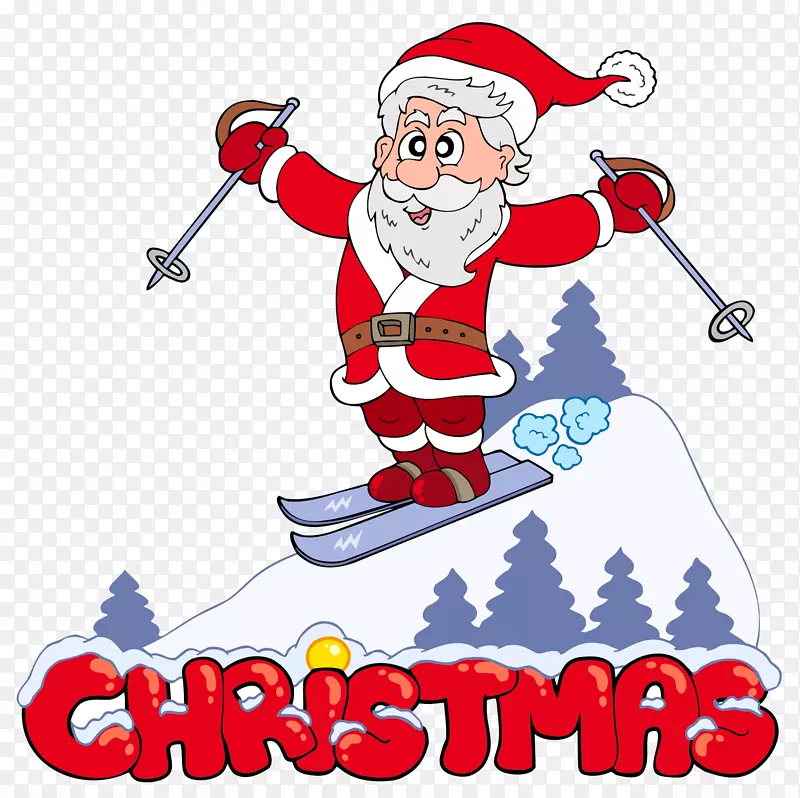 圣诞老人滑雪