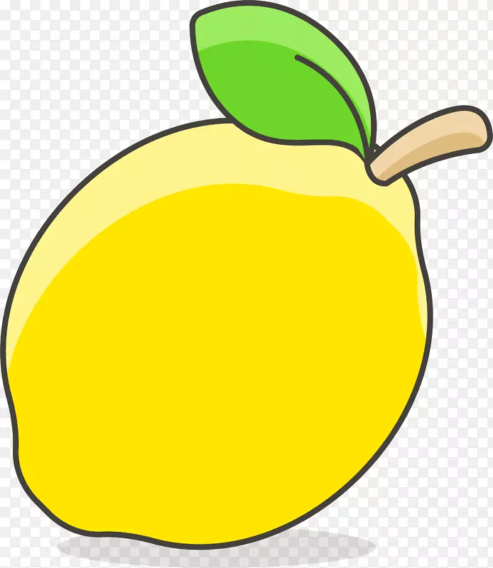 卡通金色柠檬