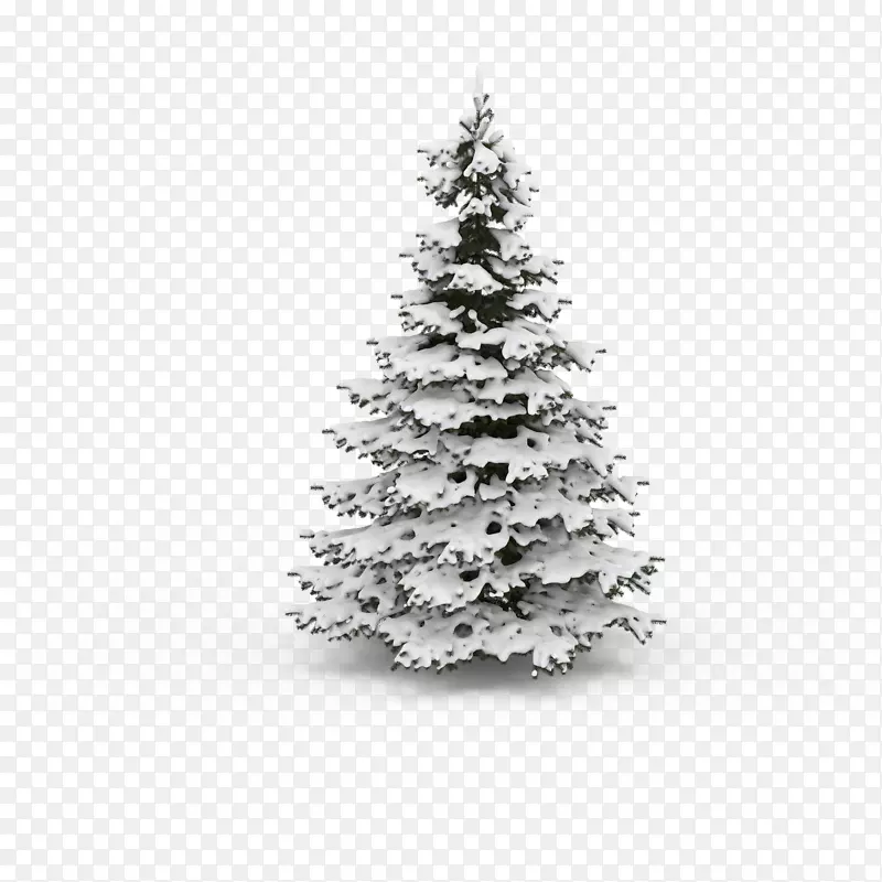 雪圣诞树PNG图片