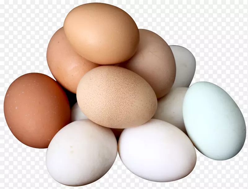 一堆不同颜色的鸡蛋png