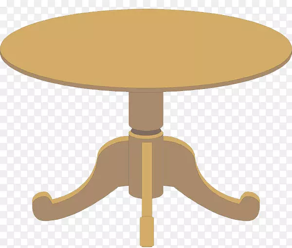 卡通手绘一条腿的圆桌