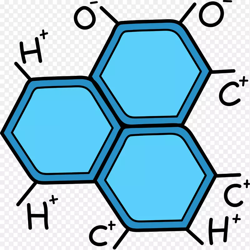 蓝色化学物理符号
