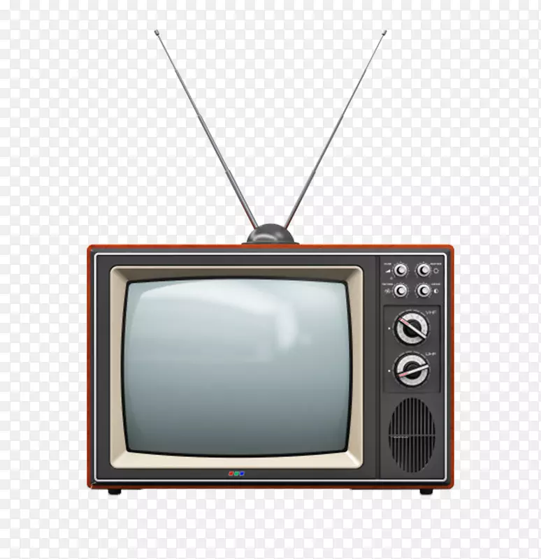 黑色带天线的黑白电视古代器物实
