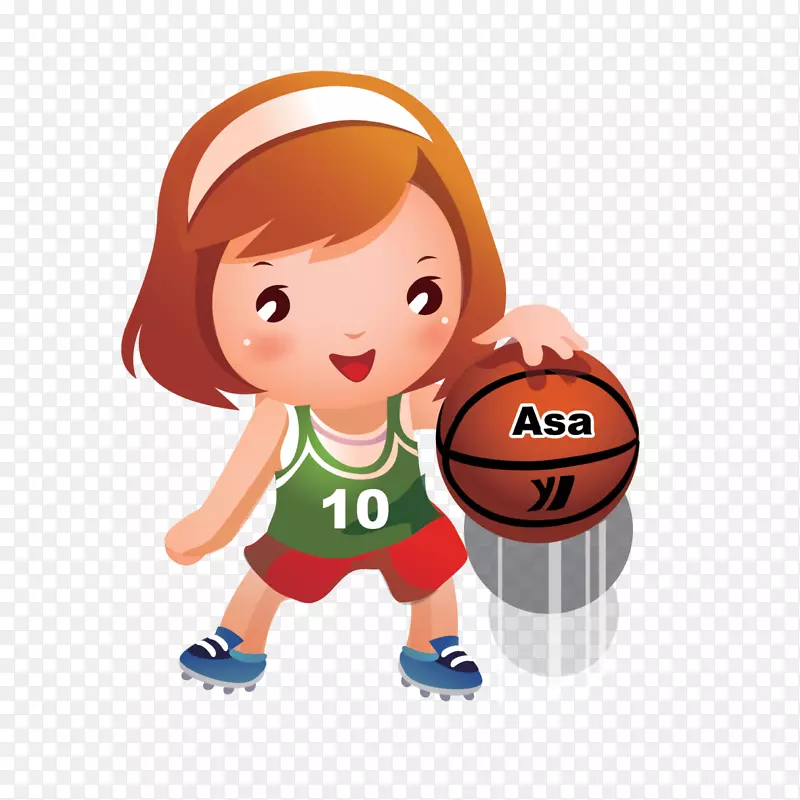 打篮球的小女孩设计