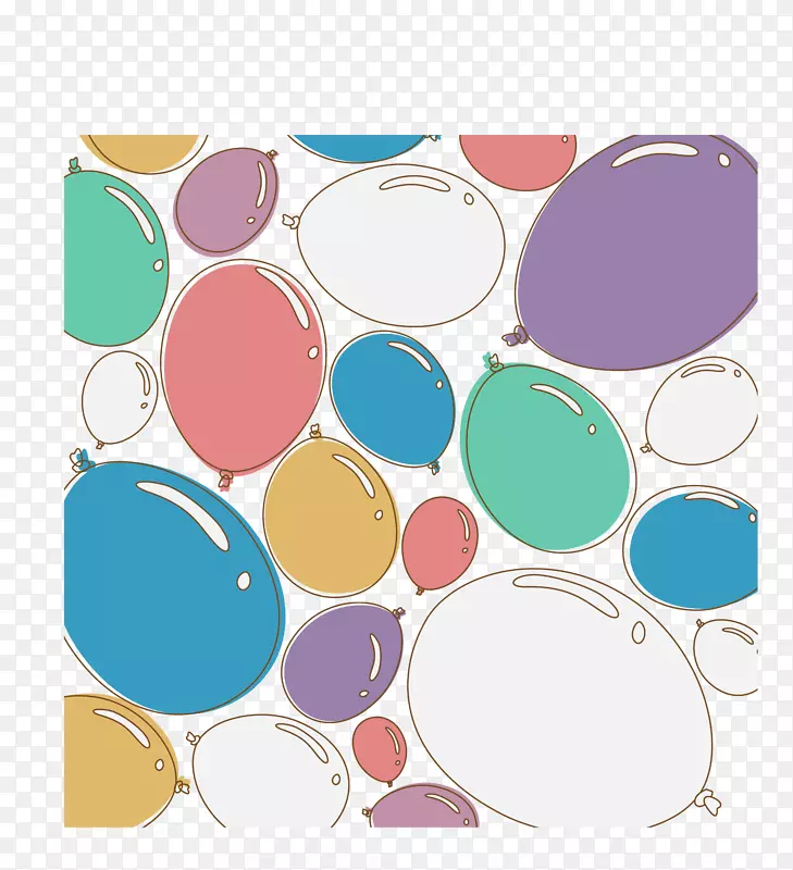彩色气球矢量背景底纹装饰素材