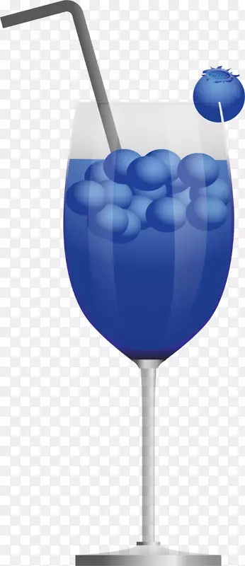 夏季果汁蓝色蓝莓汁