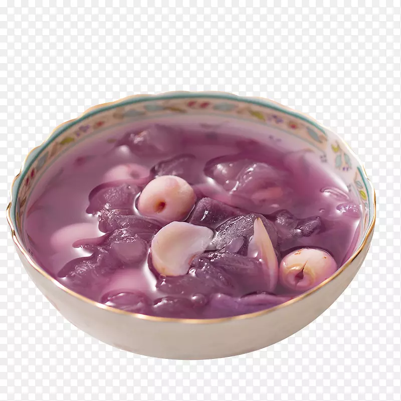 皂角米紫薯莲子羹