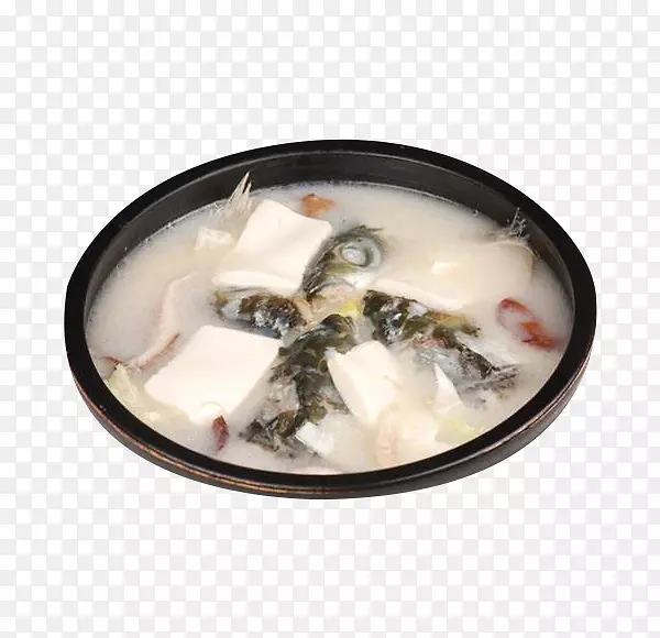 清炖鱼头豆腐食品图片
