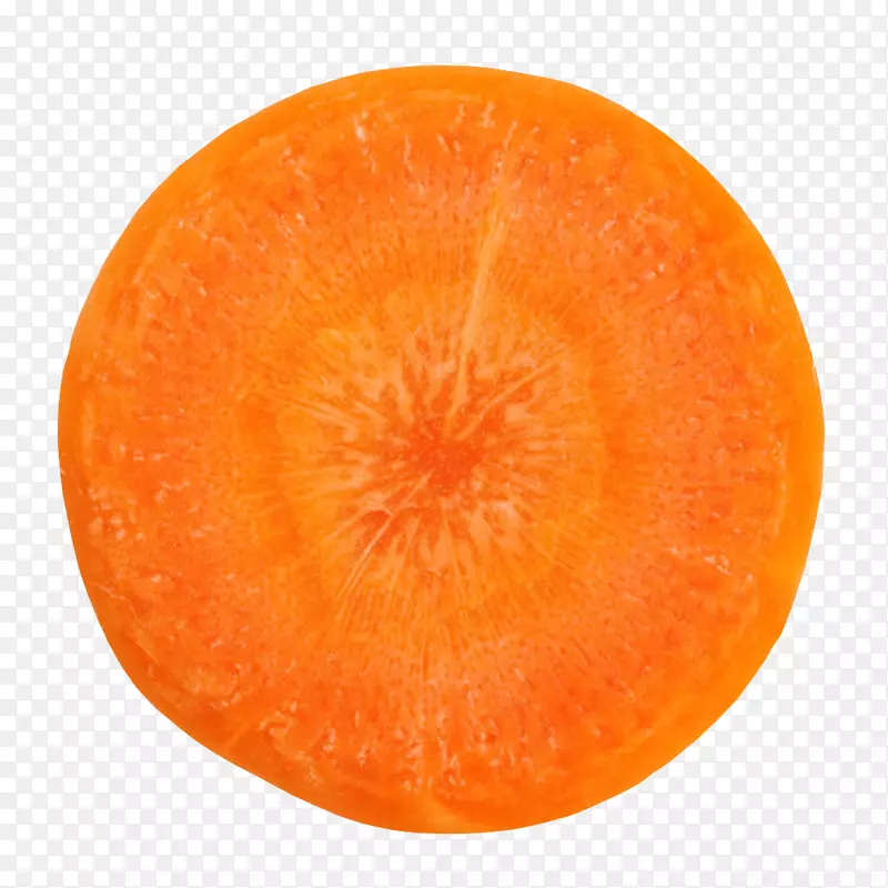 橙色胡萝卜切片俯视图