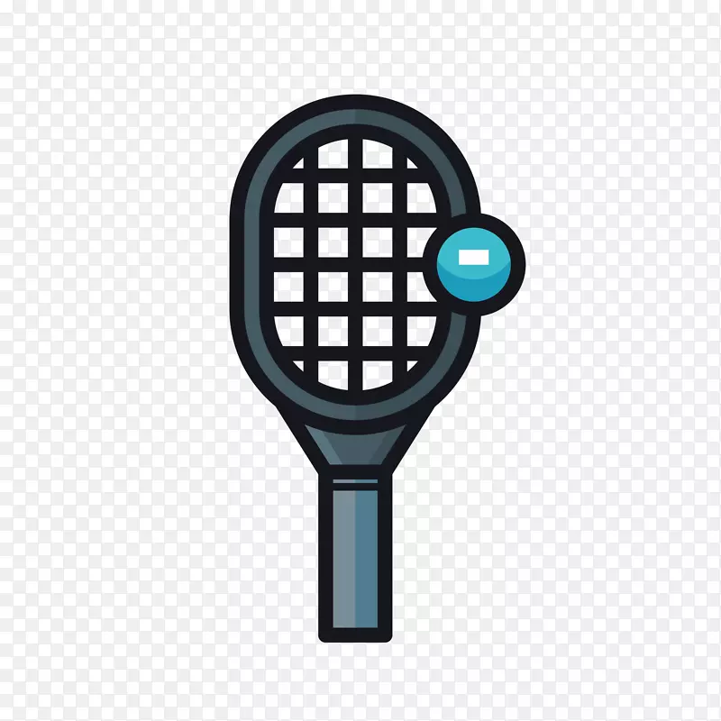 卡通运动网球拍矢量图标免抠图P