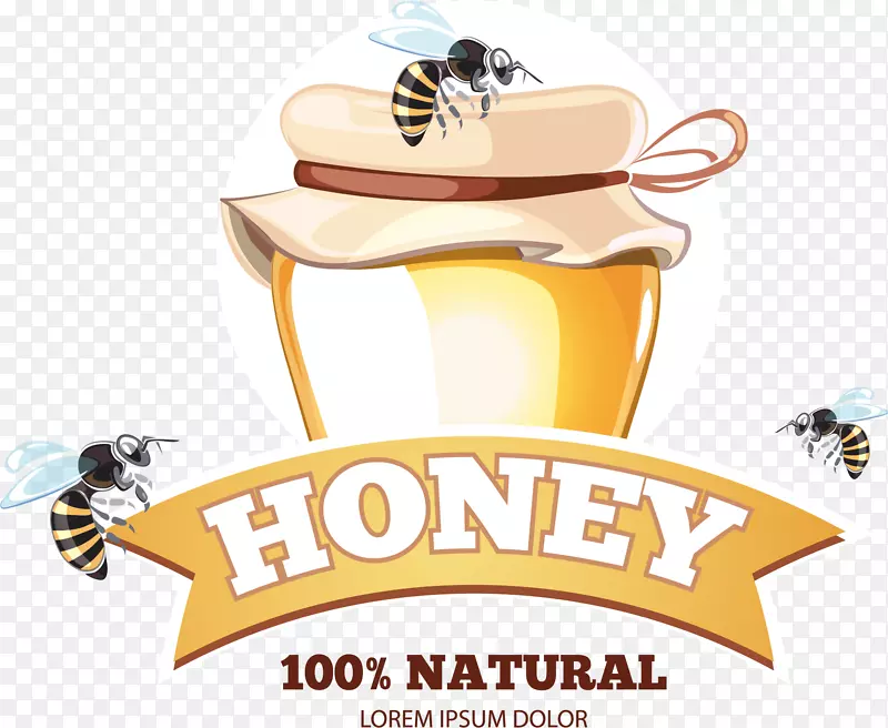 天然蜂蜜矢量图