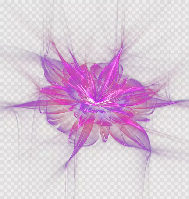 紫色光效装饰花朵图案