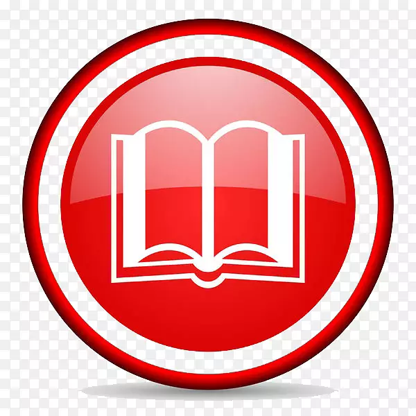 免抠红色圆形书籍logo