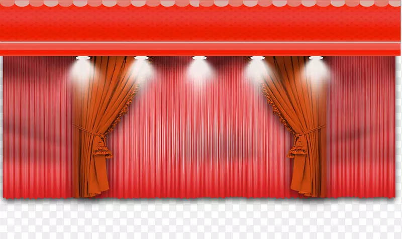 舞台红色帷幕背景