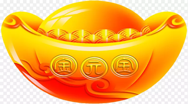 卡通金元宝PNG图片素材下载_图片编号7447655-PNG素材网