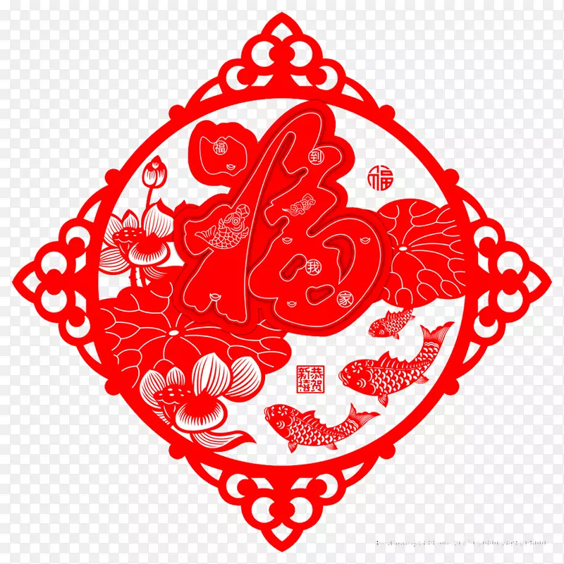 春节福字的贴纸设计