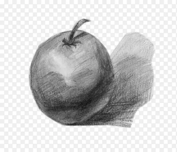 苹果几何石膏图形