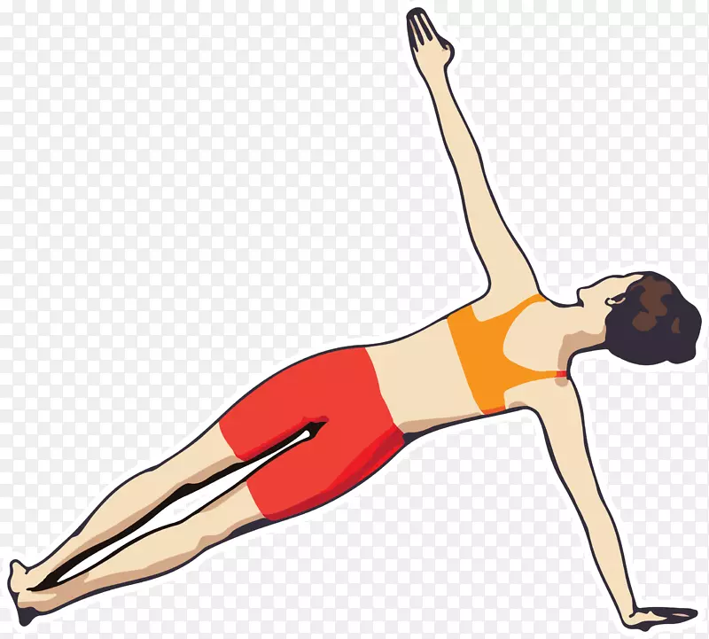 卡通做瑜伽锻炼的女人png图