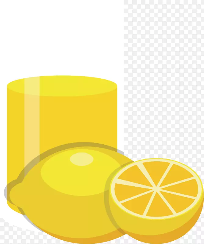 柠檬杯子矢量图