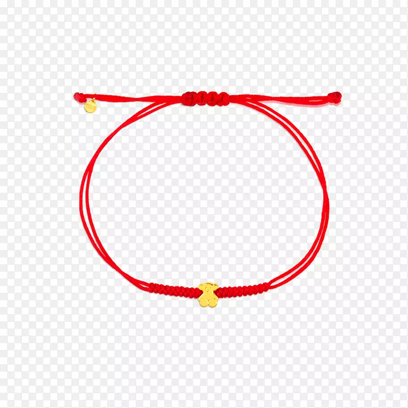 简约红绳手链设计素材