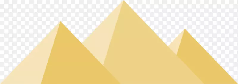 矢量黄色三角金字塔地标