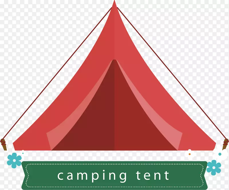 矢量红色帐篷