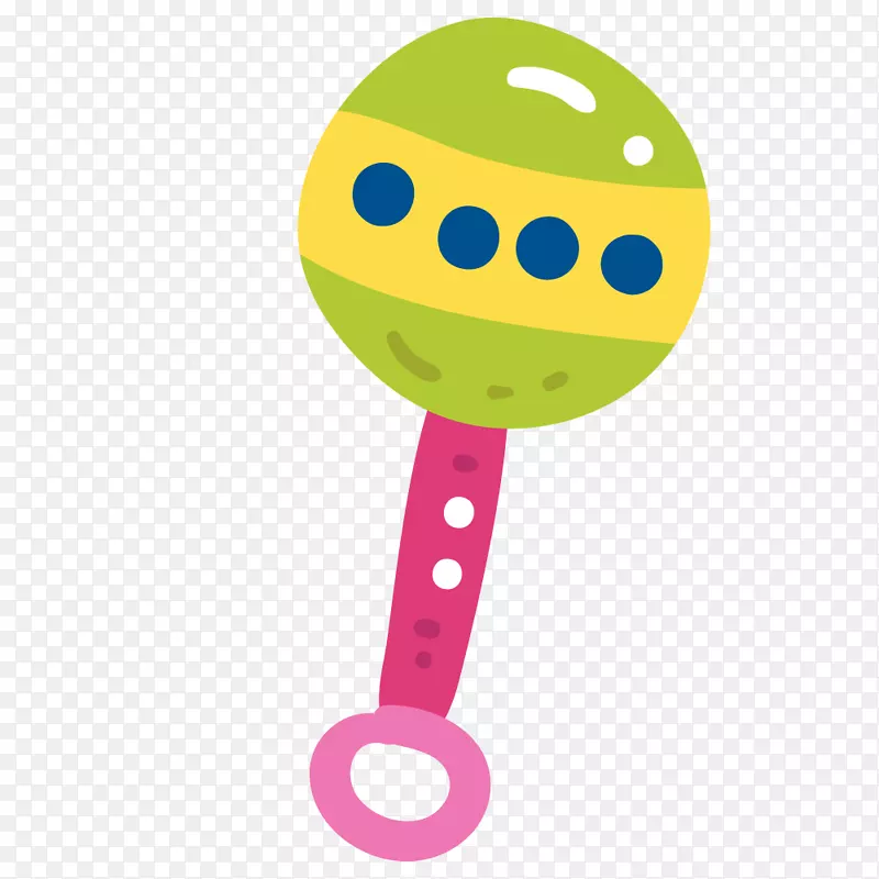 可爱的婴儿物品玩具铃铛矢量素材