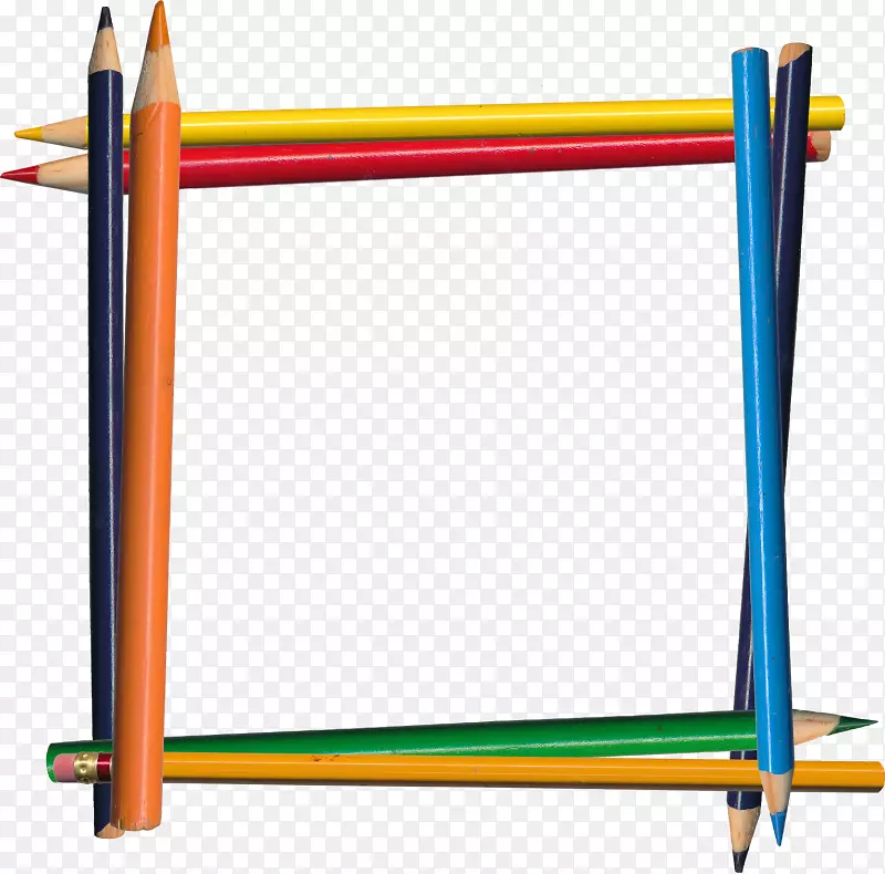 彩色铅笔相框