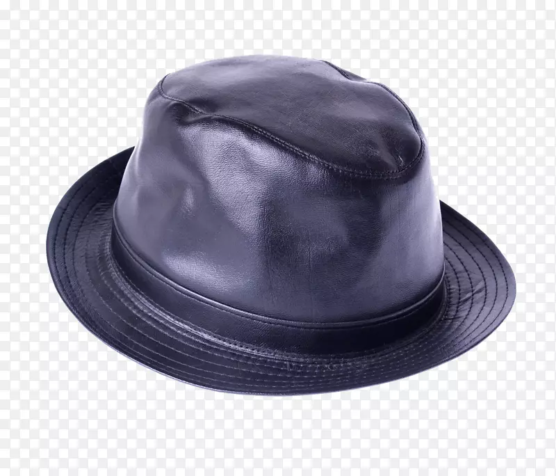 黑色旧式皮革帽