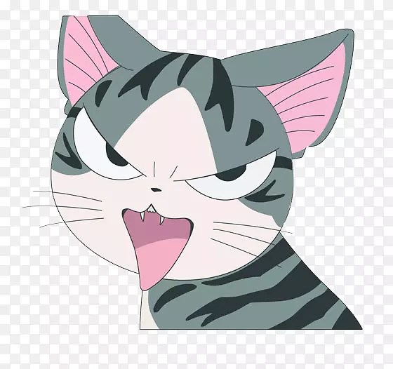 凶恶动漫猫咪PNG图片素材下载_图片编号7457891-PNG素材网