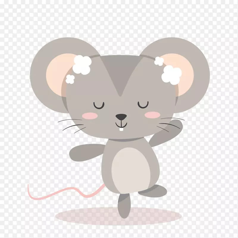 大耳朵可爱的老鼠图案