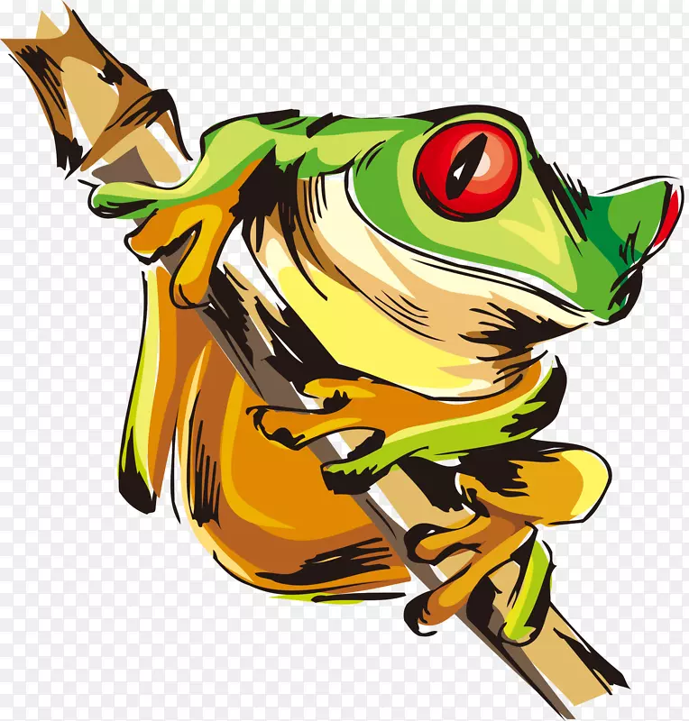 青蛙插画矢量素材库