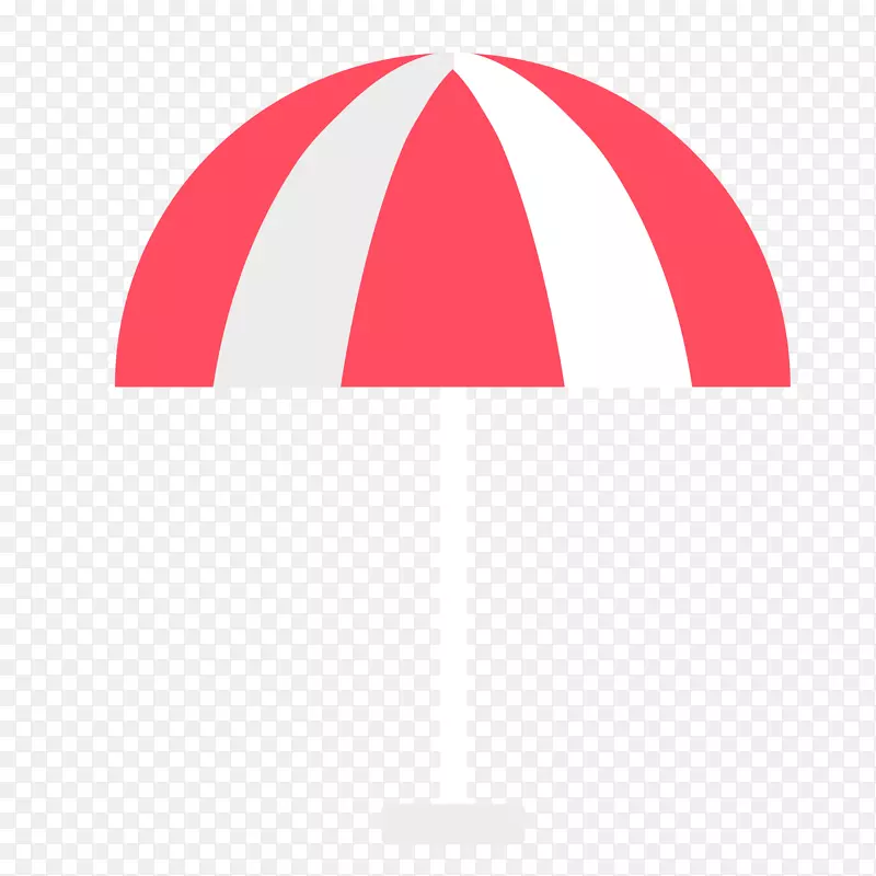 卡通红白相间大型遮阳伞