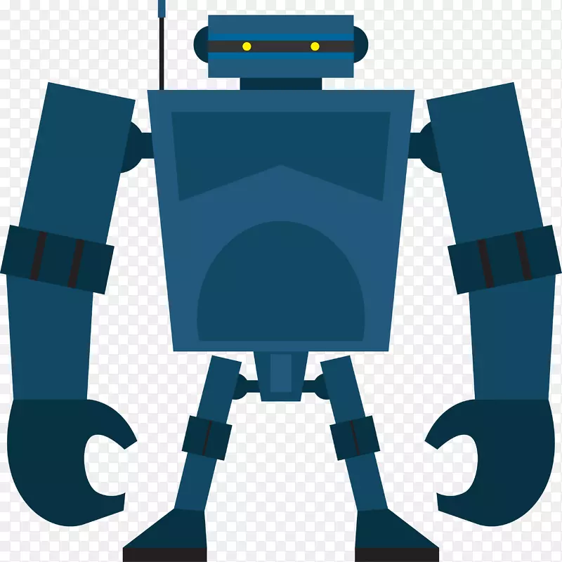 扁平化数码机器人人物设计