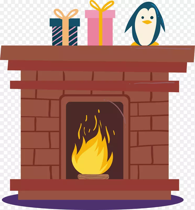 圣诞节温暖的壁炉