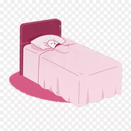 粉色的床免抠素材
