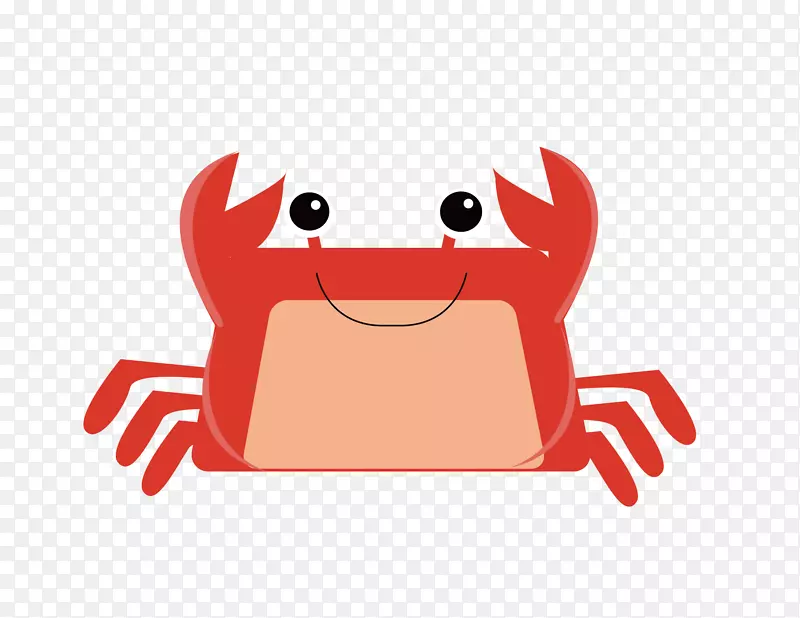 一只红色的小螃蟹