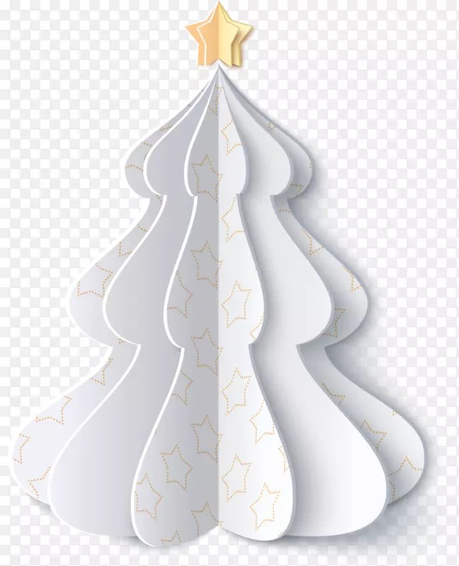 白色星星圣诞树