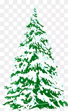 绿色清新圣诞树装饰