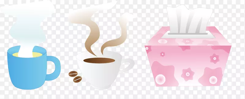 咖啡奶茶纸巾生活用品背景素材