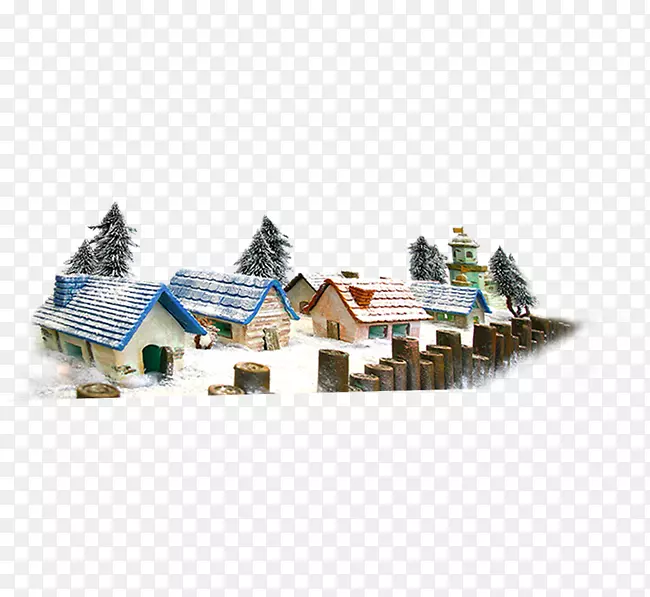 雪中的村庄